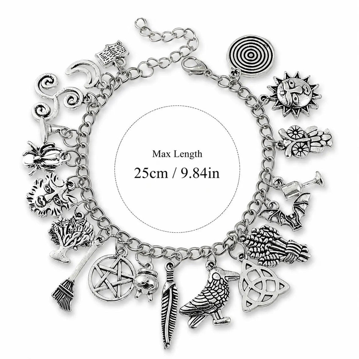 🔥Last Day 50% OFF - 🧙🖤Vintage Witchy Charm Bracelet