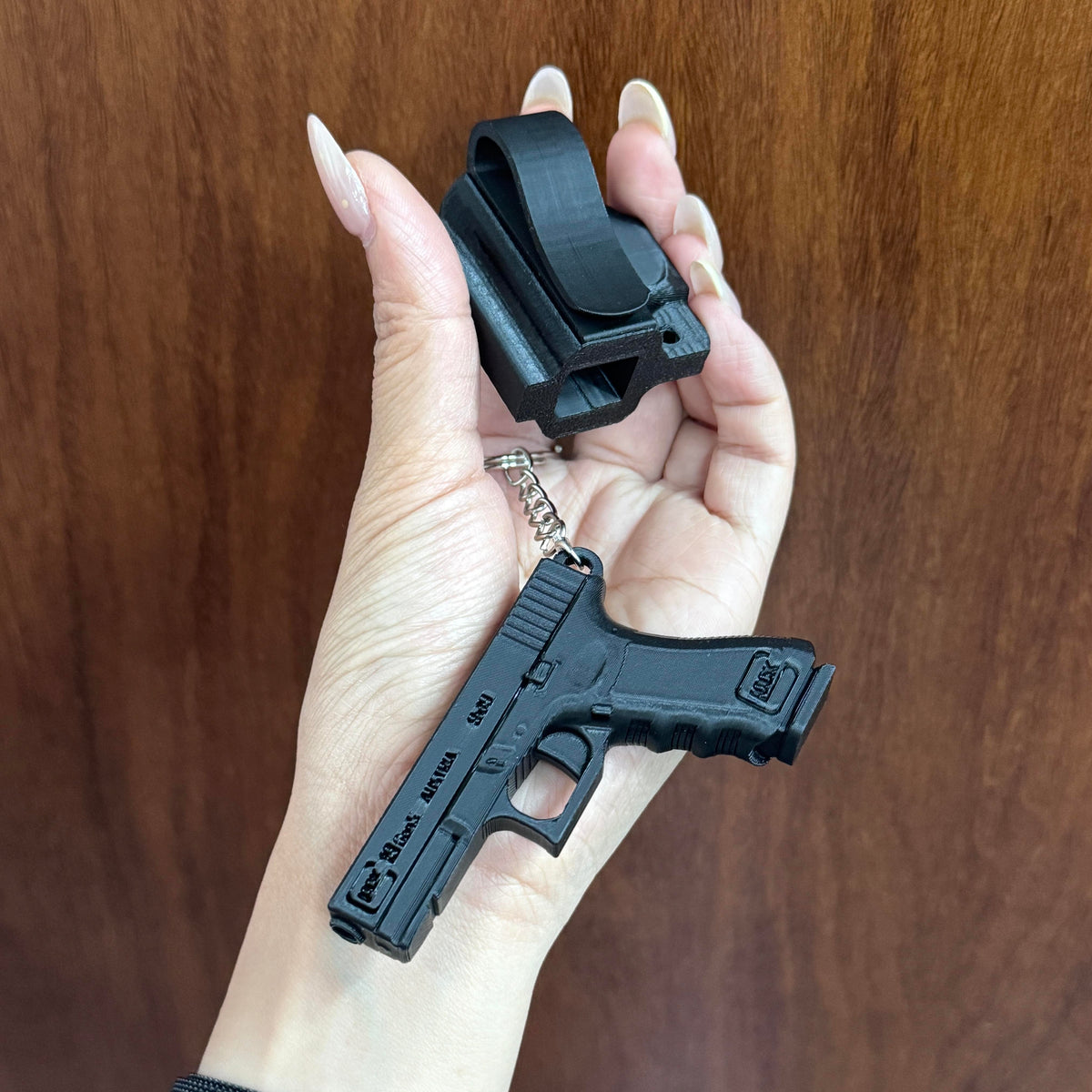 π― 3D Printed Pistol & Holster Keychain