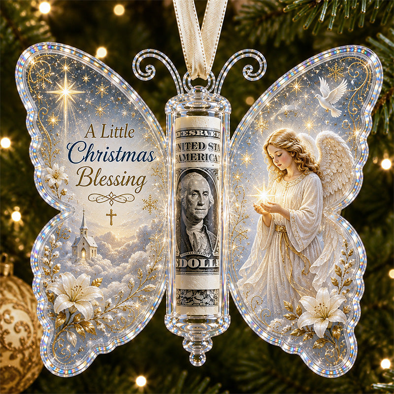 π¦π΅ Christmas Cash Gift Butterfly Ornament β Holiday Money Holder Keepsake πβ¨