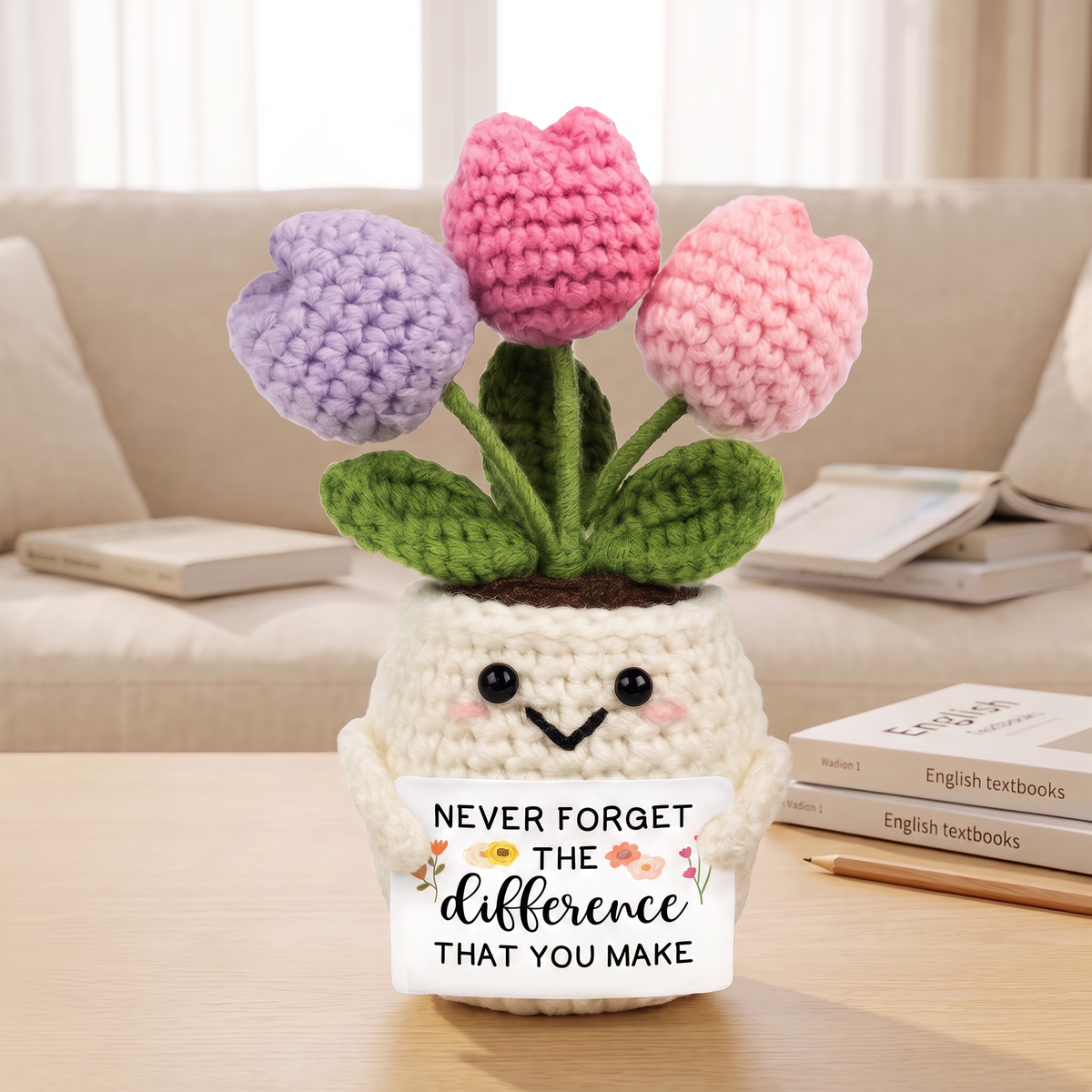 Handmade Crochet Tulip Thank You Gift โ Heartfelt Appreciation Keepsake for Teachers, Coworkers, Bosses & Loved Ones