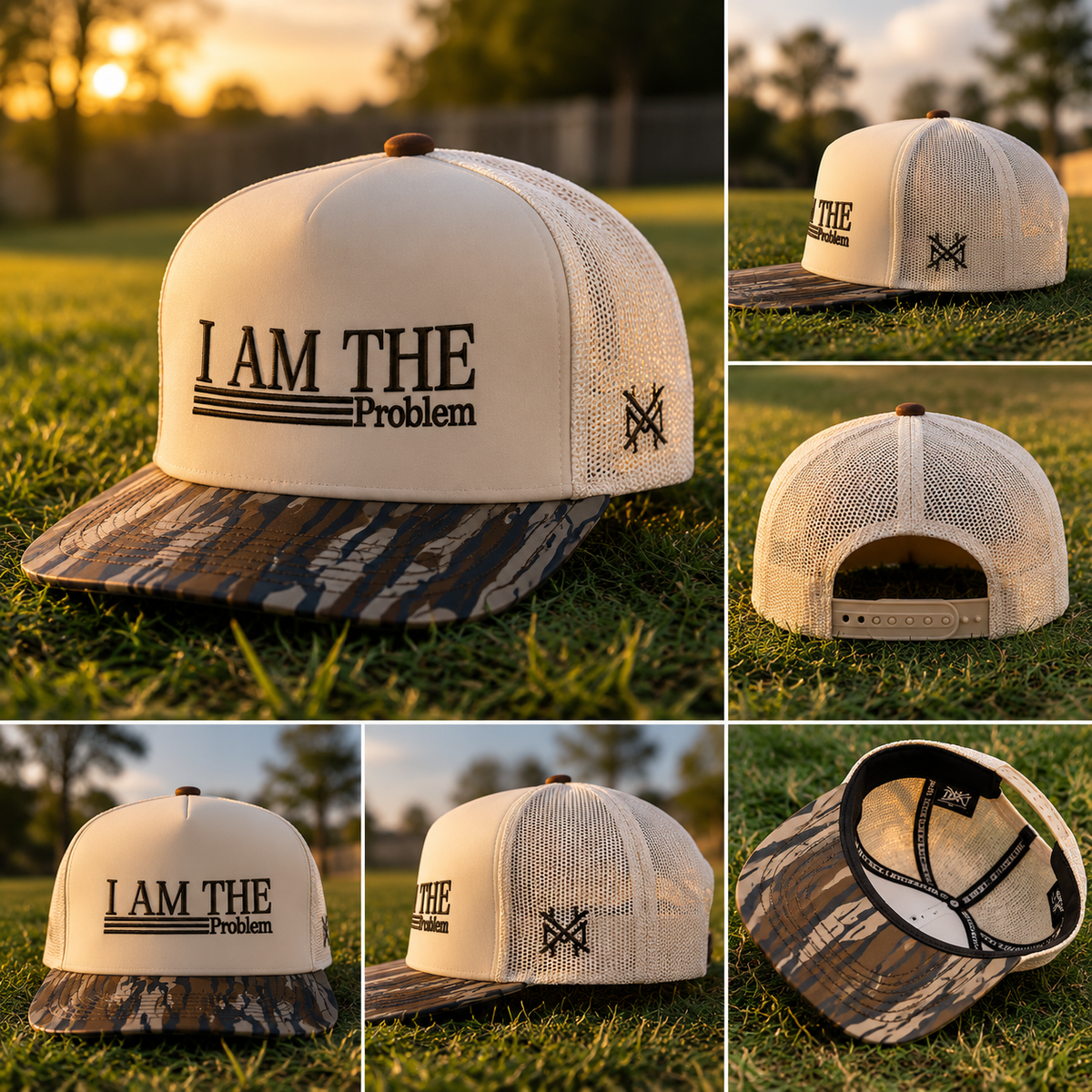 I Am The Problem Trucker Hat โ Funny Mesh Snapback Cap for Men & Women