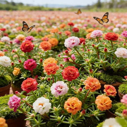 🌸Moss Rose Seeds – 🌿Perennial Flower Seeds / Large Flowers / Easy to Grow