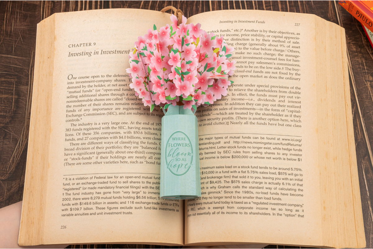 Leauni Elegant Flower Bouquet Pop-up Bookmark - New Pop-Mark