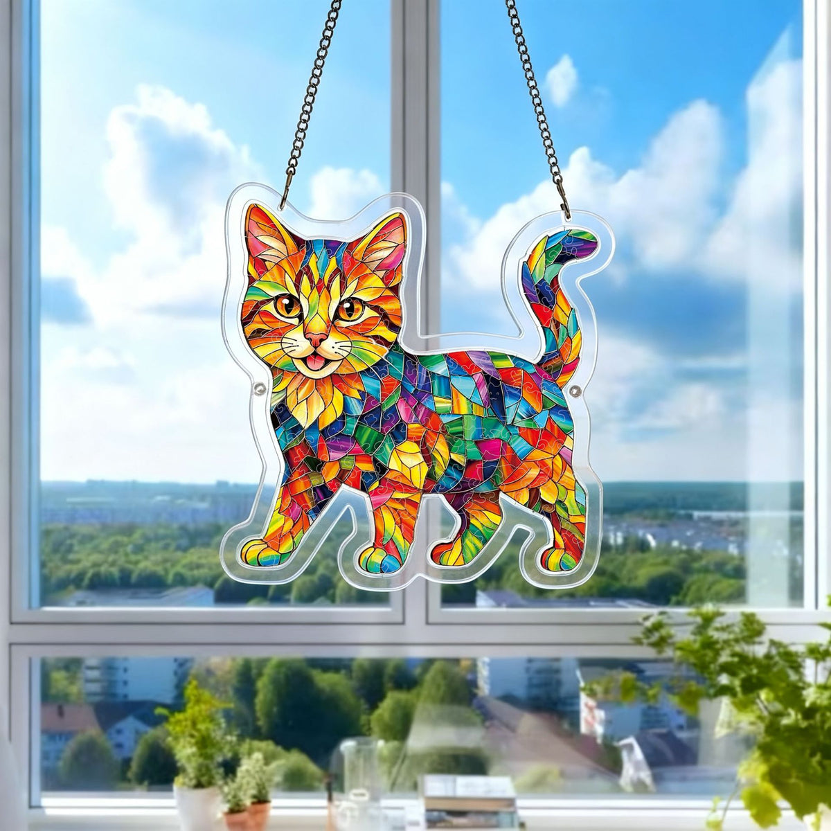 DIY Acrylic Cat Puzzle Suncatcher – Colorful Window Hanging Decor For Cat Lovers