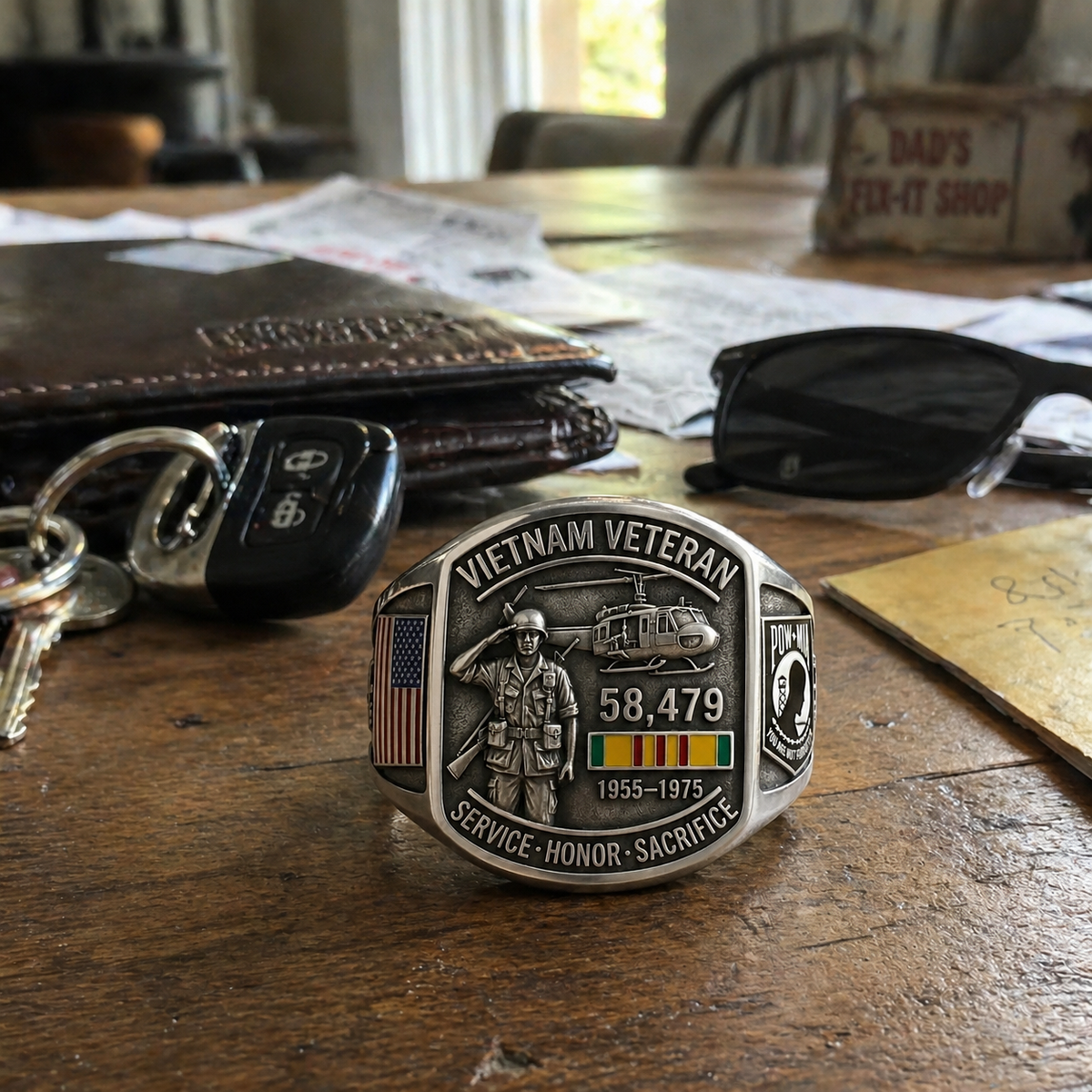🔥Last Day 49% OFF🔥 Vietnam Veteran Tribute Commemorative Ring