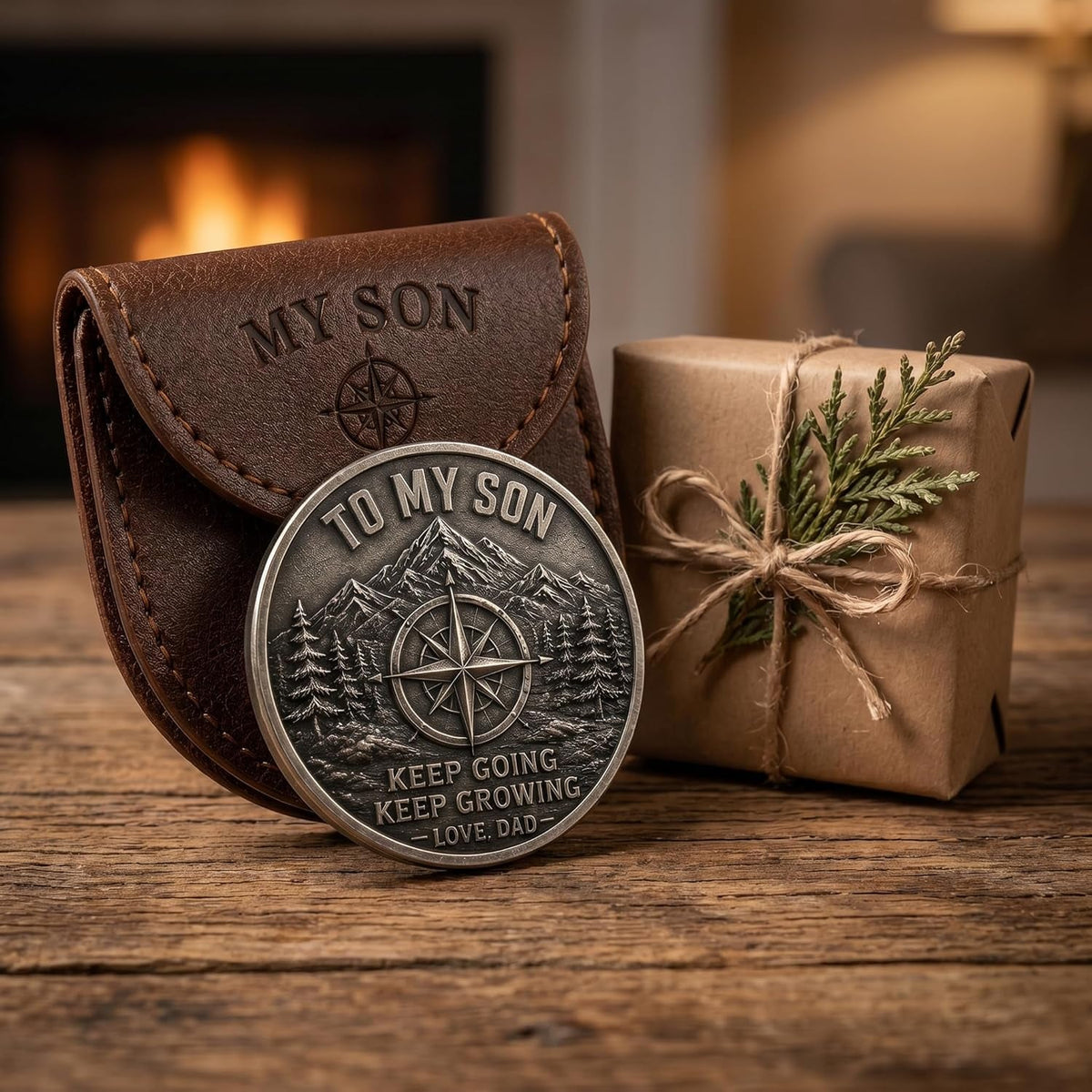 To My Son Inspirational Keepsake Coin From Dad