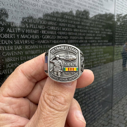 🔥Last Day 49% OFF🔥 Vietnam Veteran Tribute Commemorative Ring