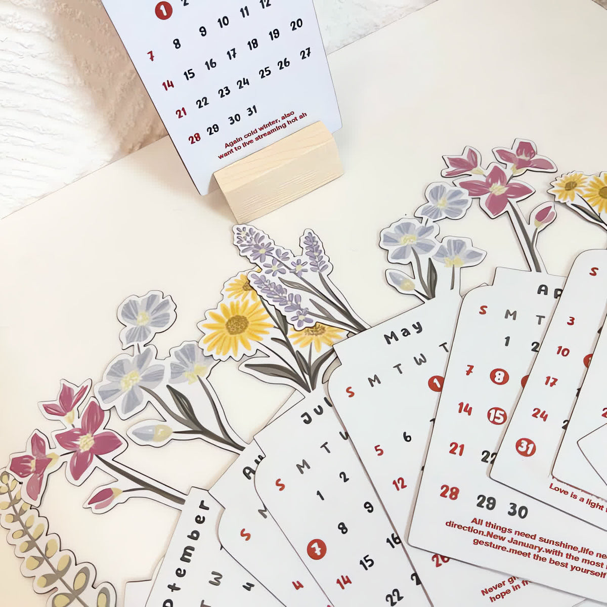 🌷Best Christmas Gift🎁-- 2025 Bloomy Flowers Desk Calendar 📅