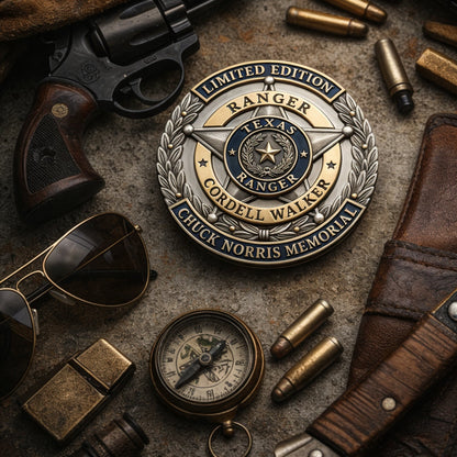 Chuck Norris Texas Ranger Cordell Walker Memorial Limited Edition Pin