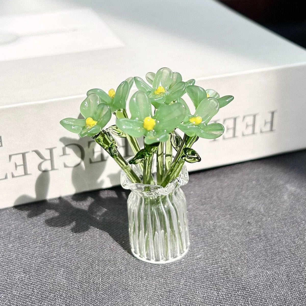 🌸🌸2026 Mother's Day Gifts 50% Off--🎁Mini Glass Flower Ornament Crafts Artificial Flower Floral Figurine