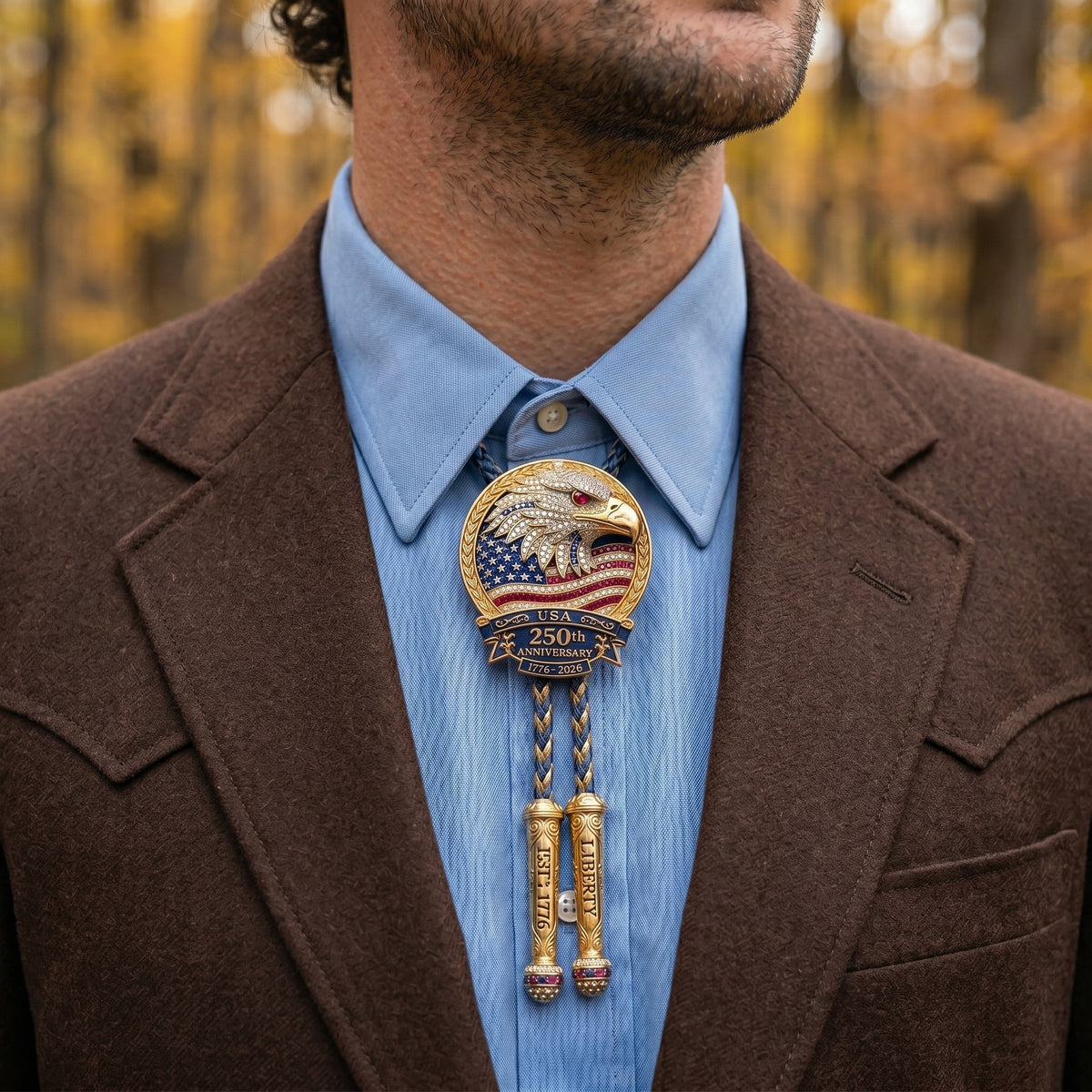 🦅 USA 250th Anniversary Eagle Bolo Tie
