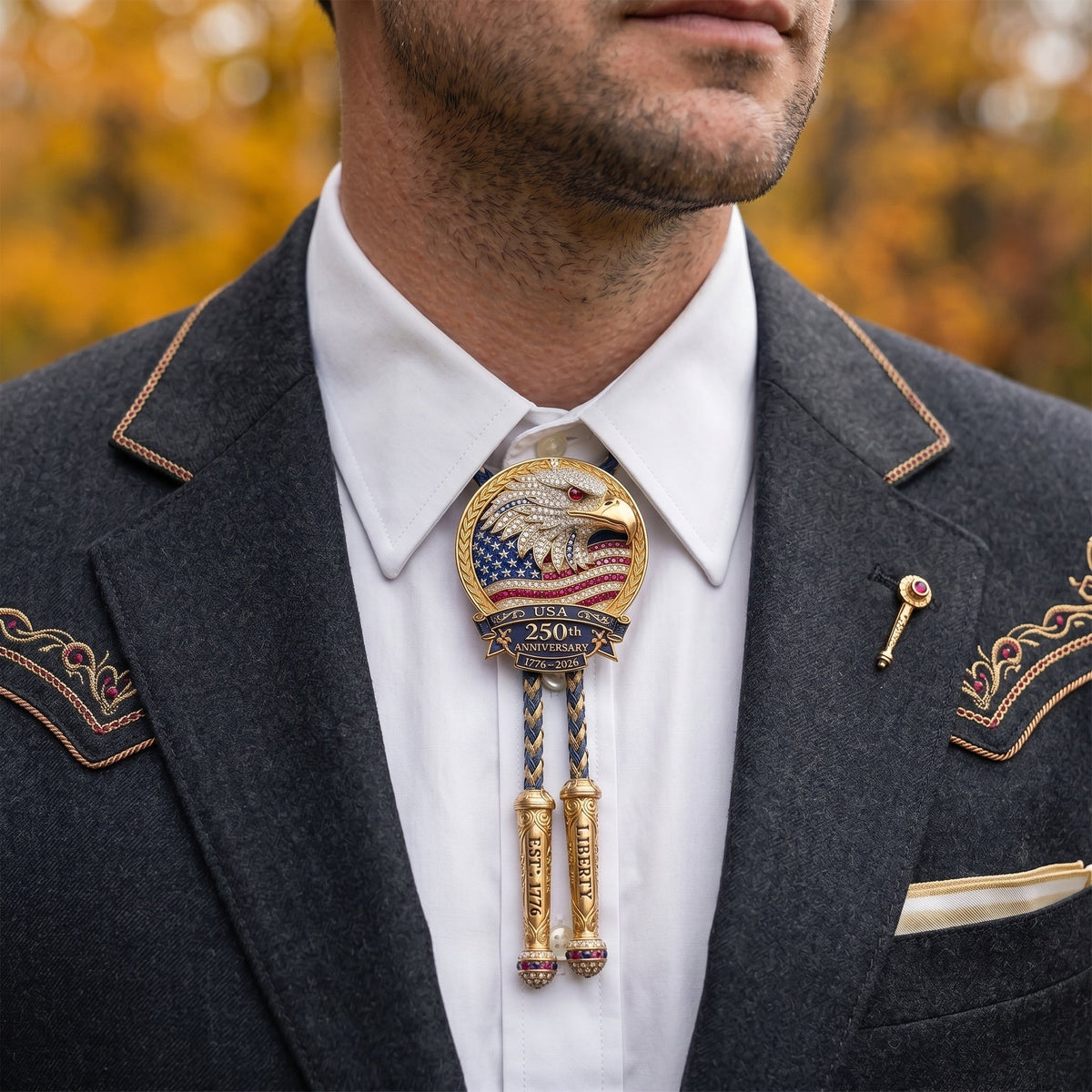 🦅 USA 250th Anniversary Eagle Bolo Tie