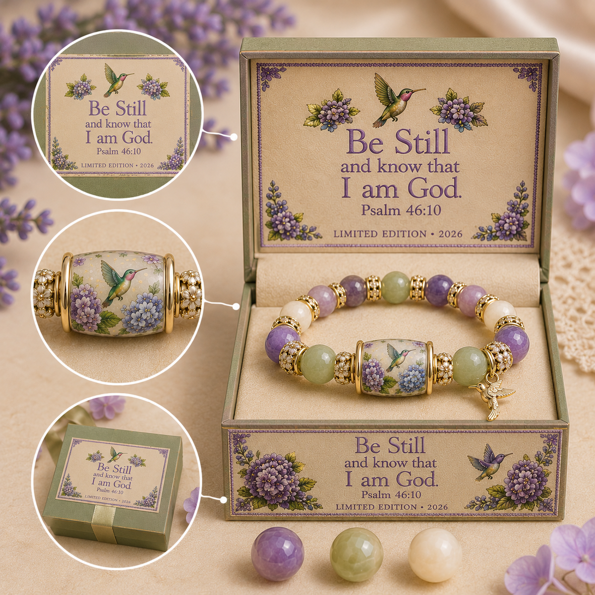 💜Hummingbird Garden Faith Bracelet 🌸 | 2026 Limited Edition Bracelet
