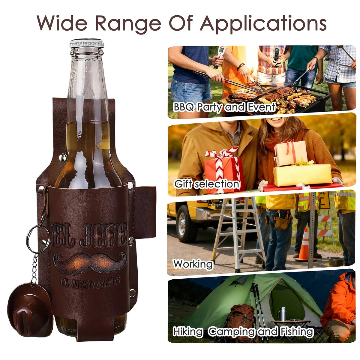 La Jefa & El Jefe Leather Drink Holster