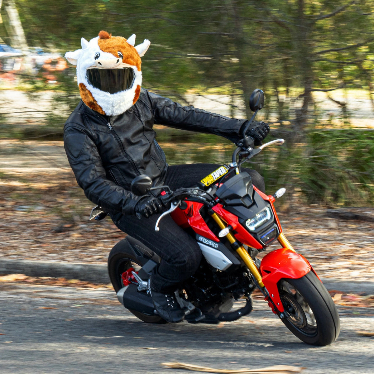 Motorcycle Helmet Cover - Cow