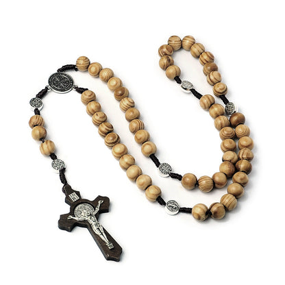 St Benedict Black Wood Rosarys