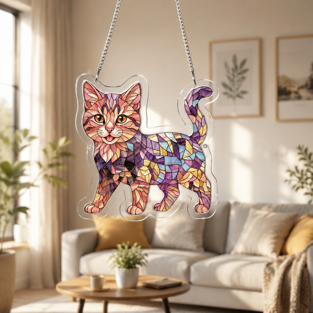 DIY Acrylic Cat Puzzle Suncatcher – Colorful Window Hanging Decor For Cat Lovers