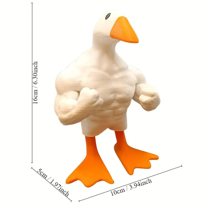 🦆💪 Muscle Duck Statue Ornament