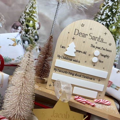 Christmas Wooden Wish Letter Board