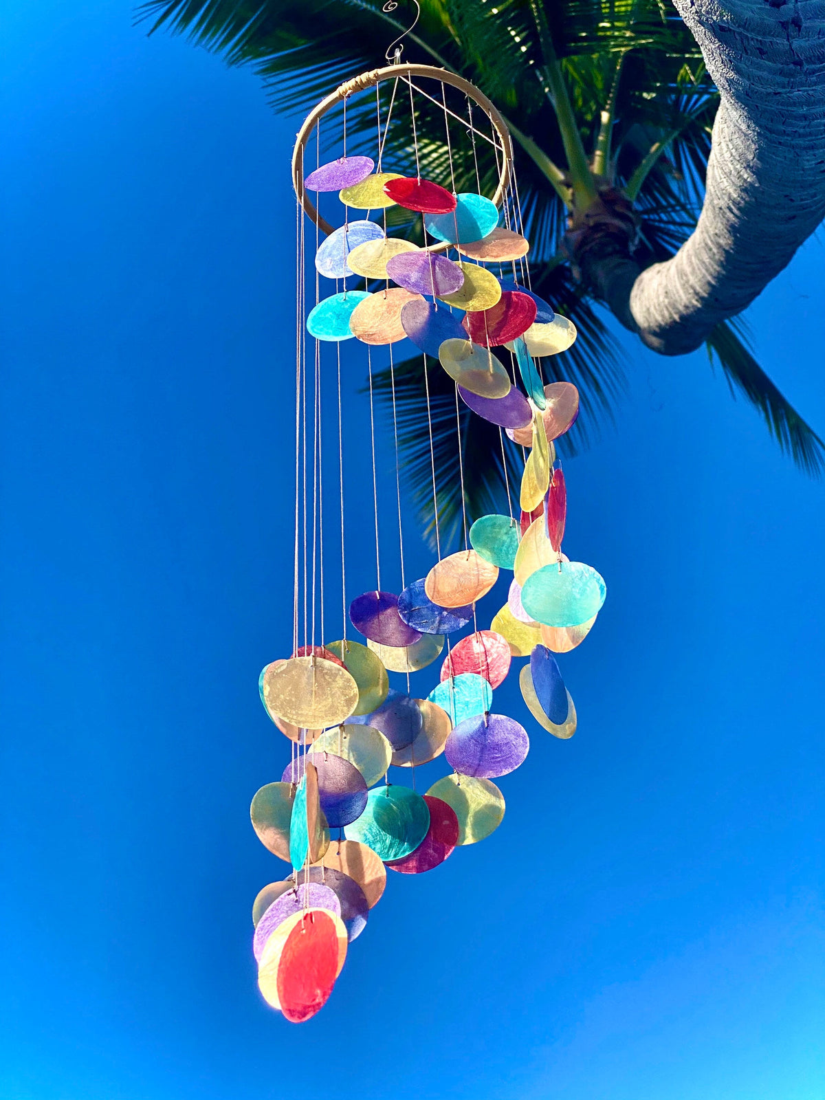 🔥🔥Last Day 49% OFF - 🌈New Capiz Shell Spiral Wind Chime