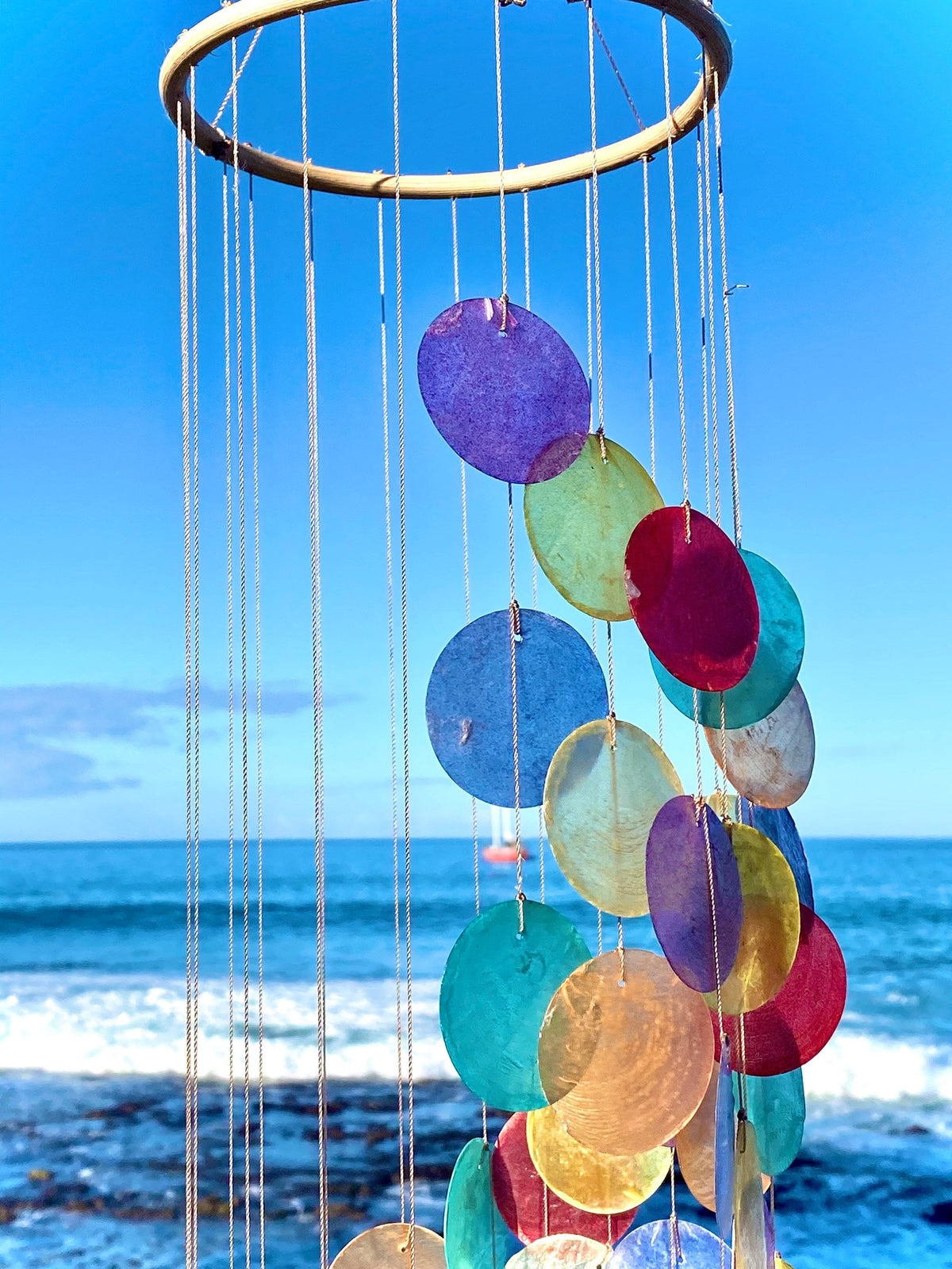 🔥🔥Last Day 49% OFF - 🌈New Capiz Shell Spiral Wind Chime