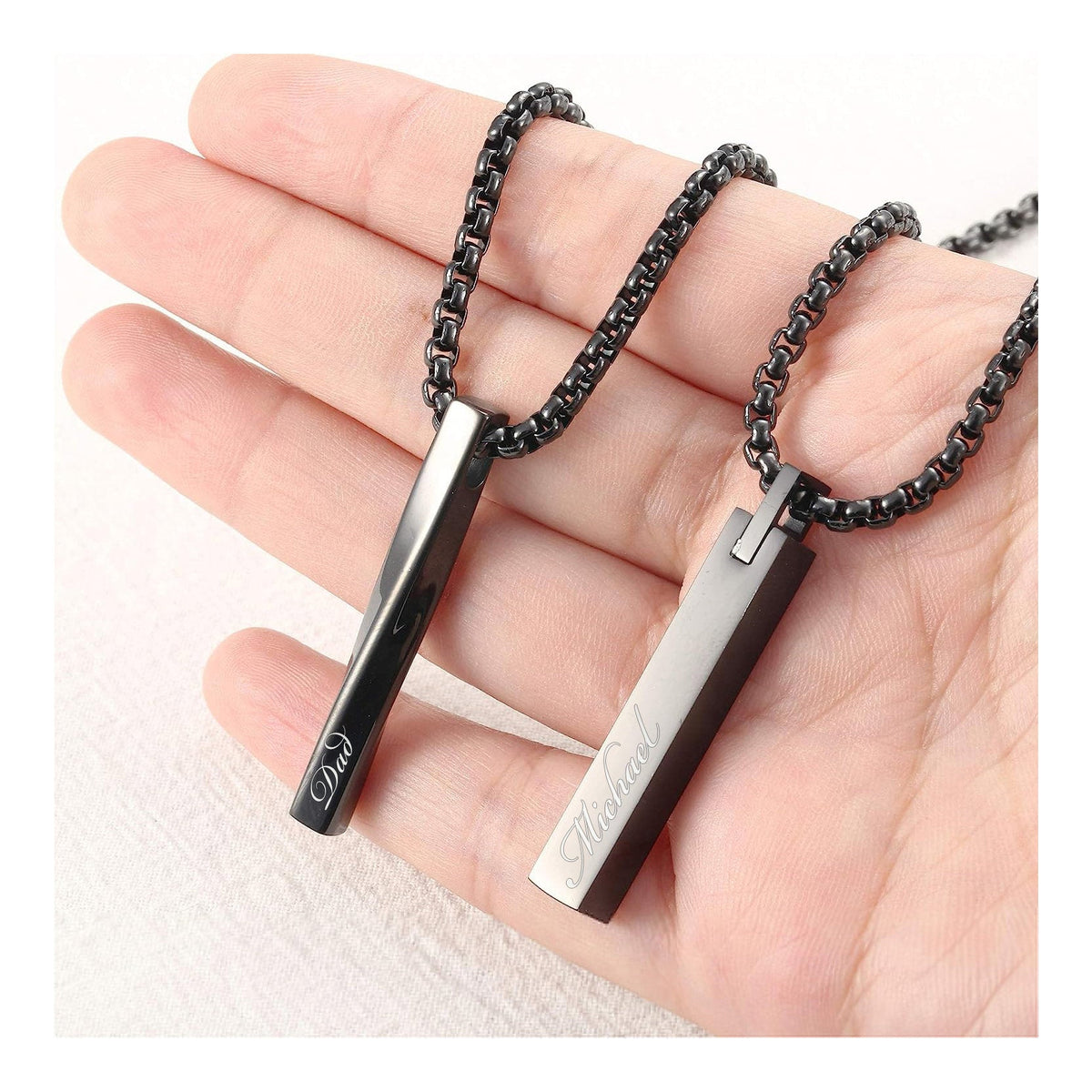 🎇Personalized TWIST BAR NECKLACE for Men