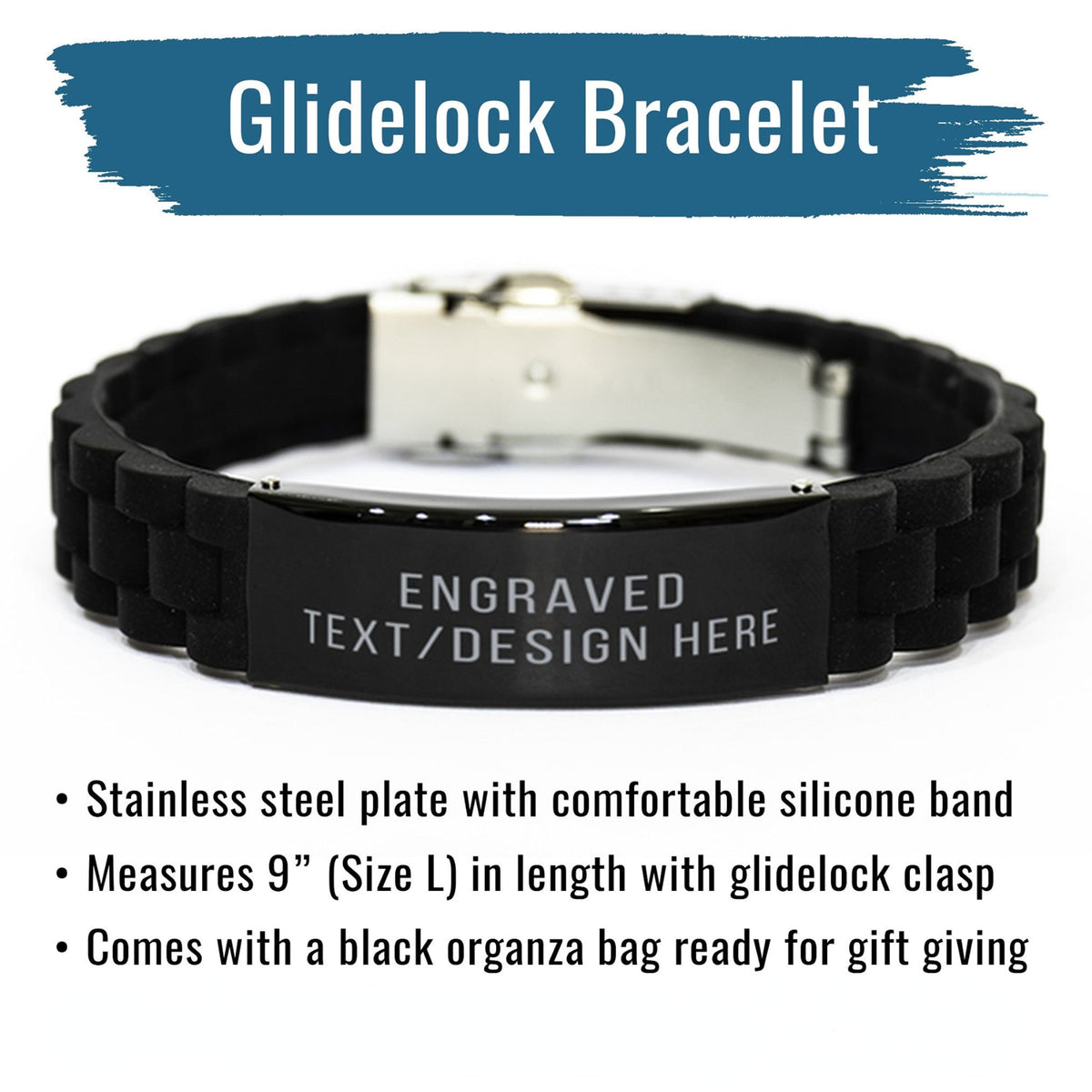 ❤"I Will Carry You With Me"- Personalized Engraved Memorial Bracelet