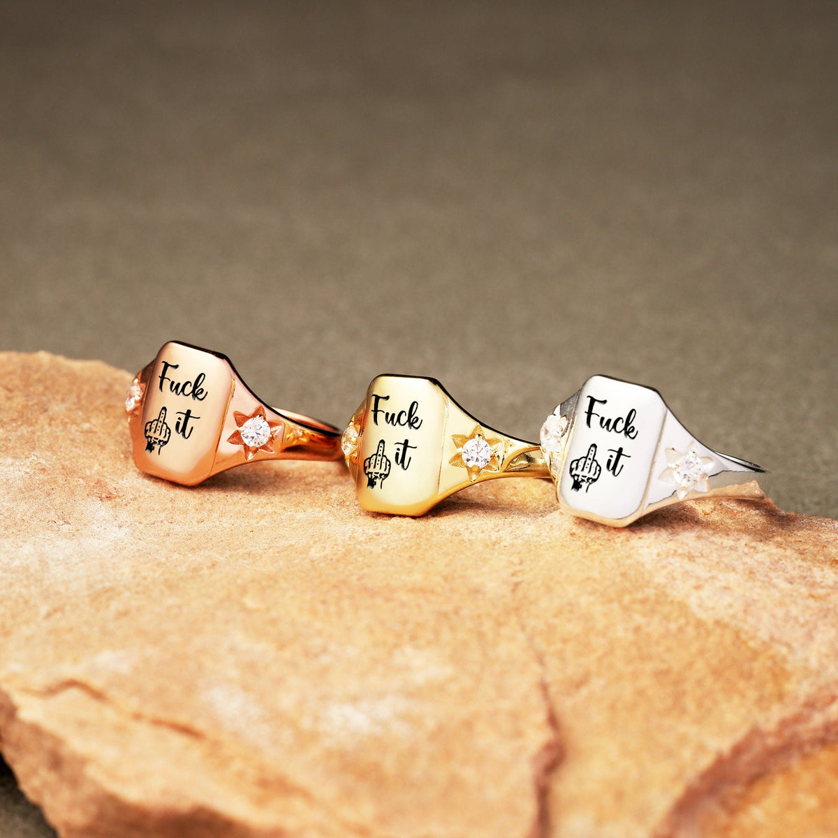 🔥 Fu*k It Engraved Ring