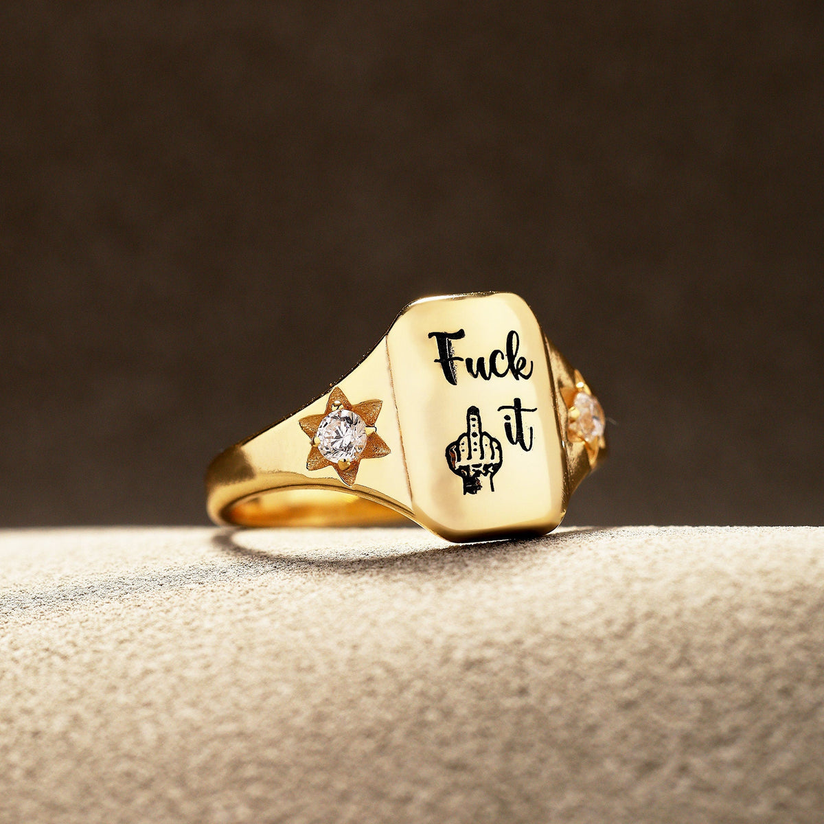🔥 Fu*k It Engraved Ring