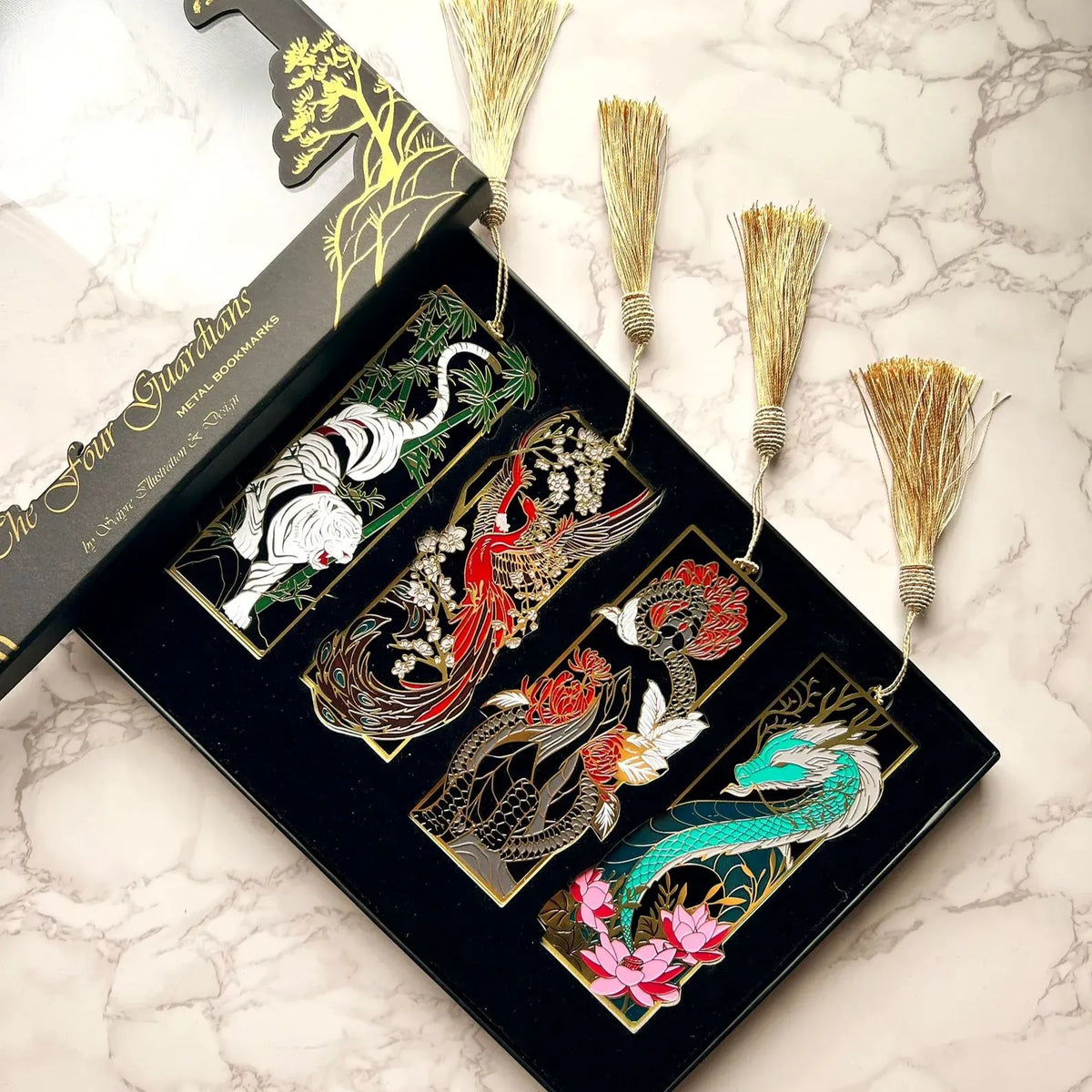(🔥Hot Sale-49% OFF) Four Guardians Metal Bookmark Box Set