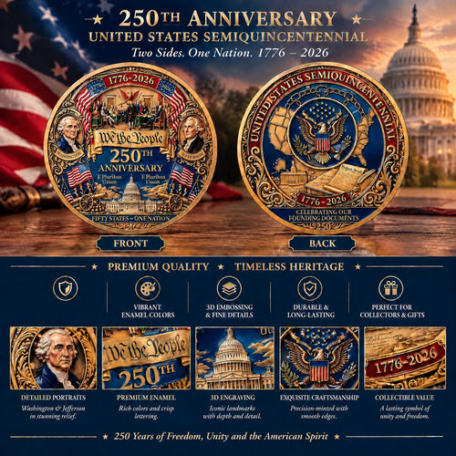United States 250th Anniversary Commemorative Challenge Coin