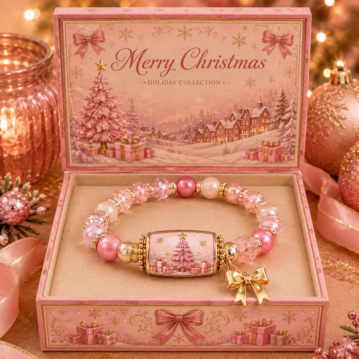 🎄 Limited Edition Christmas Story Beaded Bracelet Set – Holiday Gift Jewelry ✨🎁