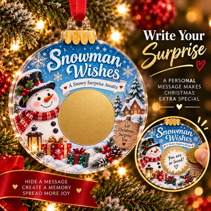 Scratch Surprise Christmas Ornament – Write Your Own Message & Reveal the Surprise 🎁