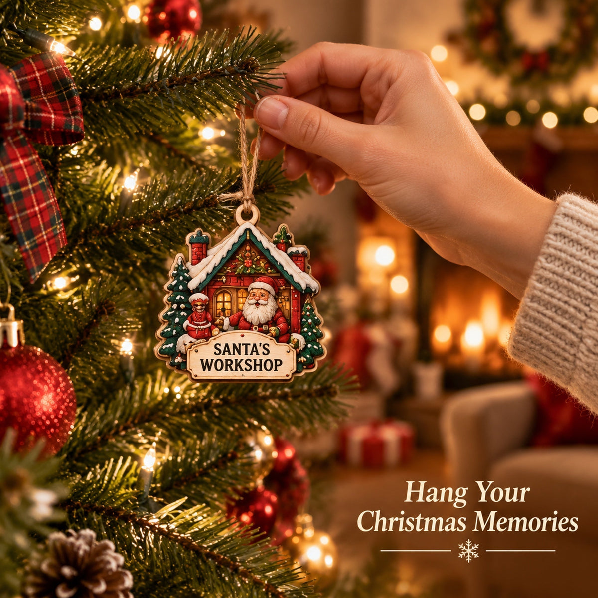 12 Days of Christmas Memories Keepsake Ornament Set – 12 Unique Wooden Christmas Tree Ornaments in Gift Box