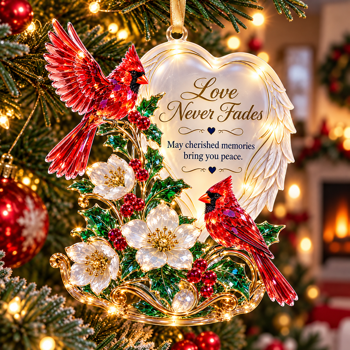 🕊️🎄 Bird & Butterfly Memorial Christmas Ornaments – A Heartfelt Tribute of Love & Remembrance