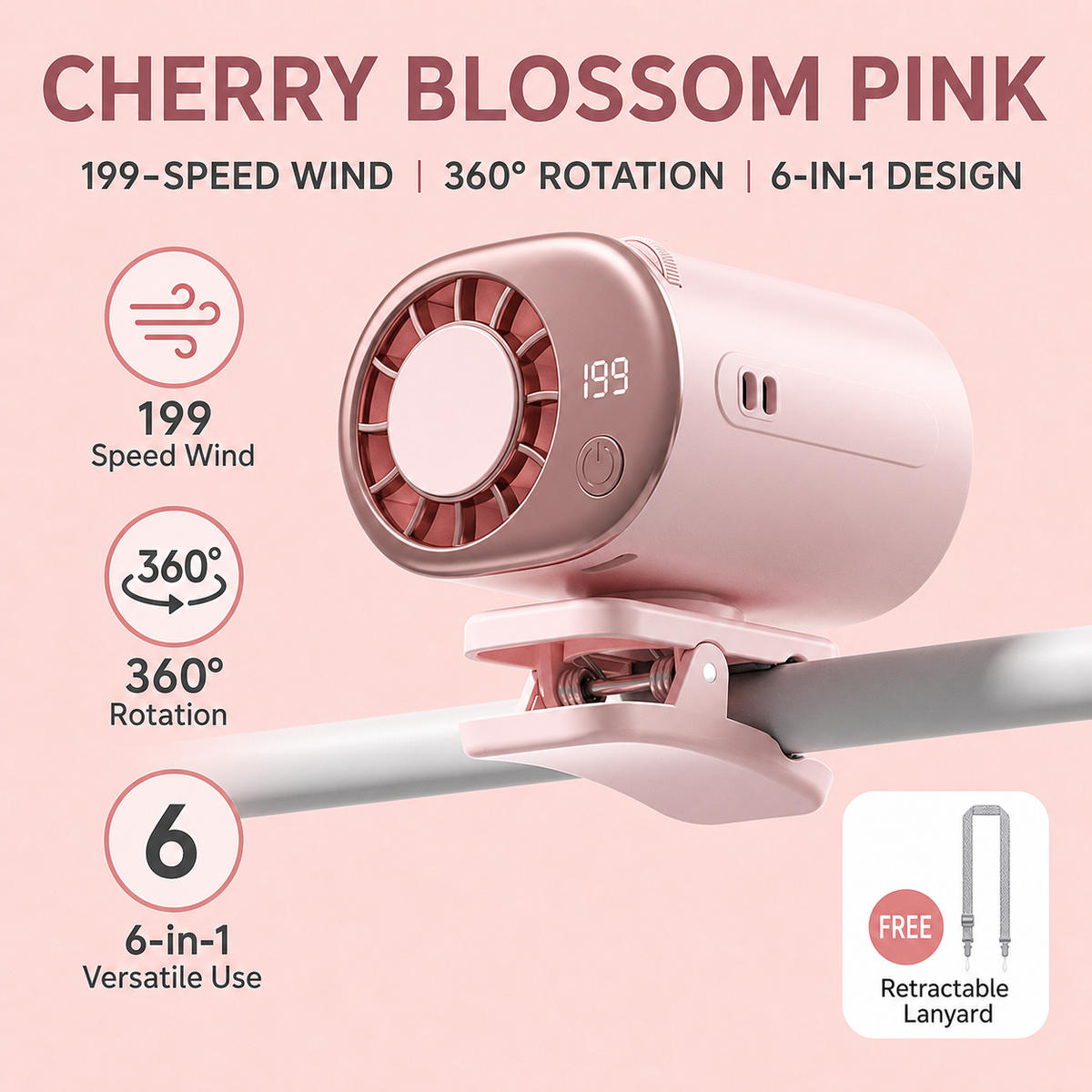🎁Last Day 50% OFF🔥Portable Clip-On Waist Cooling Fan | Semiconductor Cooling & 199 Speed Levels