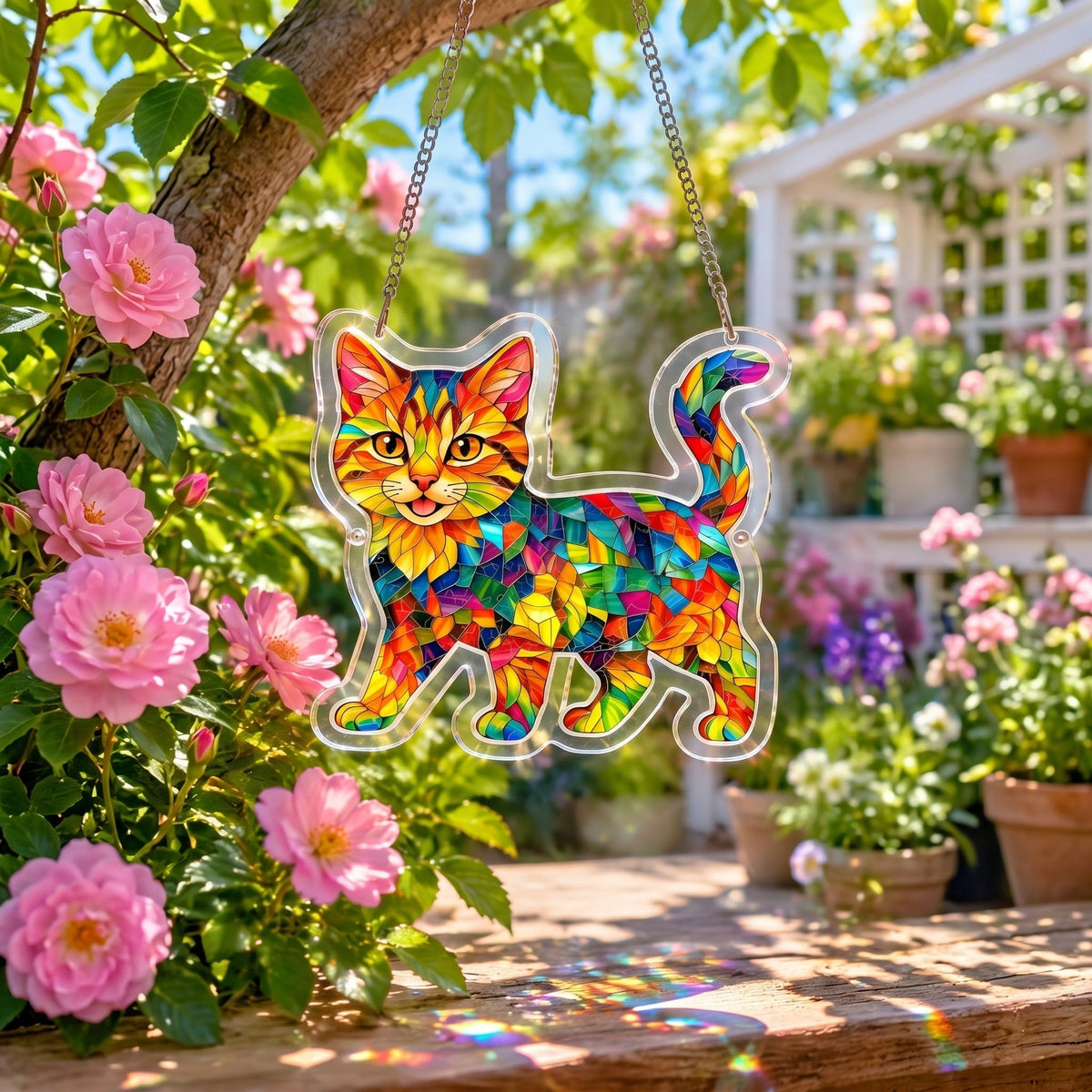 DIY Acrylic Cat Puzzle Suncatcher – Colorful Window Hanging Decor For Cat Lovers